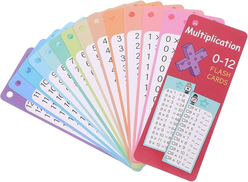 بطاقات تعليم الضرب القابلة لإعادة الاستخدام والمقاومة للمحو الجاف، أدوات رياضيات محمولة للفصول الدراسية - Image 1